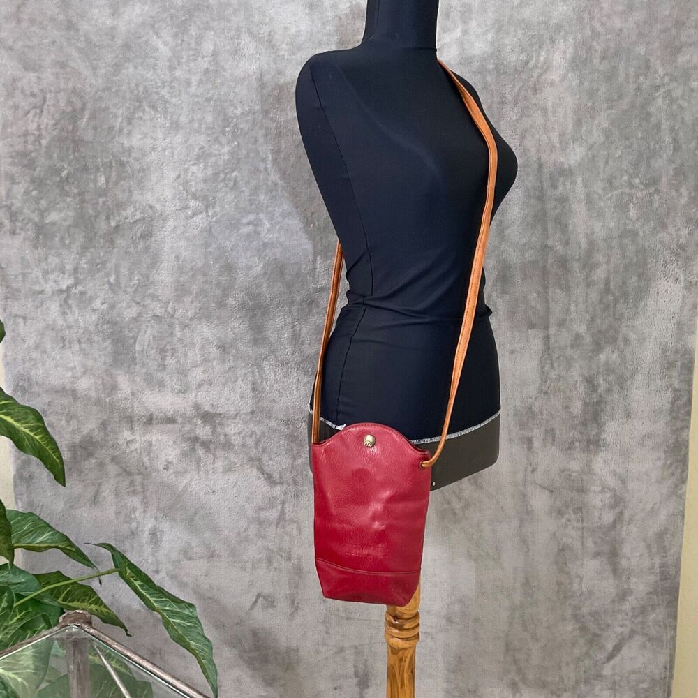 Heroing Crossbody Bag Women’s small Red Faux Leather Purse Pouch Bag Snap Boho